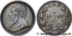 SUDÁFRICA 3 Pence Kruger 1893 