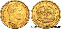 KOLUMBIEN 10 Pesos Simon Bolivar 1924 Bogota