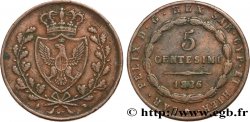 ITALY - KINGDOM OF SARDINIA 5 Centesimi type au “L” 1826 Turin