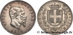 ITALIE 5 Lire Victor Emmanuel II 1874 Milan