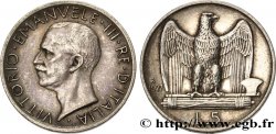 ITALIA 5 Lire Victor Emmanuel III 1927 Rome 