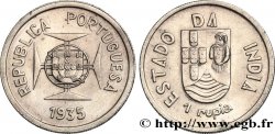 INDIA PORTUGUESA 1 Rupia République Portugaise 1935 