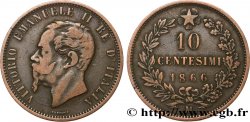 ITALY 10 Centesimi Victor Emmanuel II 1866 Milan VF 
