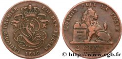 BELGIEN 2 Centimes lion monogramme de Léopold Ier 1846  SS 