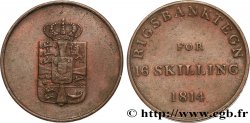 DENMARK 16 Skilling (Jeton de la Rigsbank) 1814  XF 