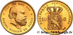 PAYS-BAS 10 Gulden Guillaume III, 2e type 1885 Utrecht