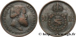 BRAZIL 20 Réis Pierre II 1869 