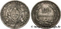 URUGUAY 20 Centesimos 1877 Paris TTB 