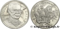 ZAÏRE 2,5 Zaires Proof Maréchal Mobutu / gorilles 1975  FDC 