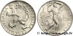 TCHÉCOSLOVAQUIE 50 Korun 3e anniversaire de l’insurrection de Prague 1948  SPL 