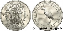 BELIZE 10 Dollars Proof 10e anniversaire de la banque centrale 1992  SPL 