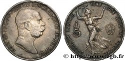 ÖSTERREICH 5 Corona 60e anniversaire du règne de François-Joseph Ier  1908  fSS 