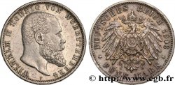 GERMANY - WÜRTTEMBERG 5 Mark Guillaume II 1903 Stuttgart XF/AU 