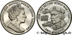 BRITISH INDIAN OCEAN TERRITORY 2 Pounds Proof Élisabeth II - 80e anniversaire de la Seconde Guerre Mondiale : soldat 2019 Pobjoy Mint