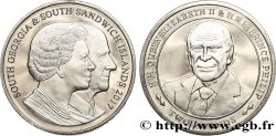 GEORGIA DEL SUD E ISOLE SANDWICH MERIDIONALI 2 Pounds (2 Livres) Proof 70e anniversaire de mariage de la reine Élisabeth II et du prince Phlip 2017 Pobjoy Mint