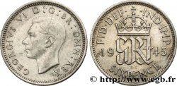 UNITED KINGDOM 6 Pence Georges VI 1945  AU 