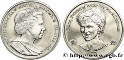 SOUTH GEORGIA AND SOUTH SANDWICH ISLANDS 2 Pounds (2 Livres) Proof Princesse Diana 2002 Pobjoy Mint