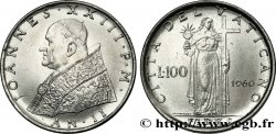 VATICANO Y ESTADOS PONTIFICIOS 100 Lire Jean XXIII an II / Fides tenant la croix 1960 Rome EBC 