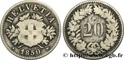 SWITZERLAND 20 Centimes (Rappen) 1850 Strasbourg - BB