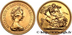 REGNO UNITO 1 Souverain Élisabeth II 1974 Royal Mint, Llantrisant