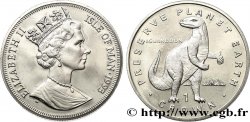 ISLE OF MAN 1 Crown Proof Élisabeth II - Iguanodon 1993 Pobjoy Mint