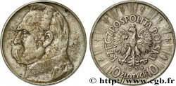 POLOGNE 10 Zlotych Maréchal Pilsudski 1935 Varsovie TTB 