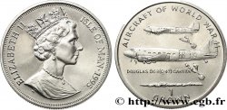 ISLE OF MAN 1 Crown Proof Avions de la Seconde Guerre Mondiale : DC-3 Dakota 1995 Pobjoy Mint