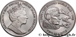 BRITISH INDIAN OCEAN TERRITORY 2 Pounds Proof Élisabeth II - 80e anniversaire de la Seconde Guerre Mondiale : aviateur 2019 Pobjoy Mint