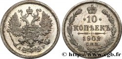 RUSSIE 10 Kopecks 1902 Saint-Petersbourg SPL 