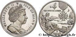 ILE DE MAN 1 Crown Proof Élisabeth II - Croix de Guerre 2004 Pobjoy Mint