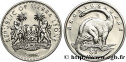 SIERRA LEONE 1 Dollar Proof Brontosaure 2006 Pobjoy Mint
