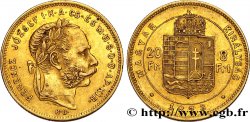 INVESTMENT GOLD 20 Francs or ou 8 Forint François-Joseph Ier 1873 Kremnitz