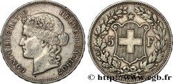 SUISSE 5 Francs Helvetia 1907 Berne TTB 