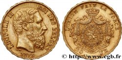 GOLD, PALLADIUM & PLATINUM INVESTMENT 20 Francs Léopold II 1875 Bruxelles