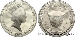 ISOLE VERGINI BRITANNICHE 20 Dollars Proof Elisabeth II / coupe en porcelaine 1985 