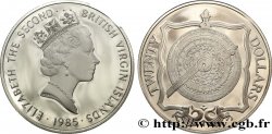 ISOLE VERGINI BRITANNICHE 20 Dollars Proof Elisabeth II / nocturlabe 1985 