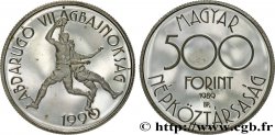HUNGARY 500 Forint Proof Coupe du Monde de football en Italie 1990 1989 Budapest MS 