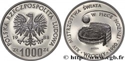 POLOGNE 1000 Zlotych Proba Proof Coupe du Monde de football Italie 1988 1988 Varsovie SPL 