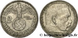 GERMANY 2 Reichsmark Maréchal Paul von Hindenburg 1938 Muldenhütten - E