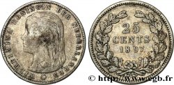 PAESI BASSI 25 Cents Wilhelmina 1897 Utrecht