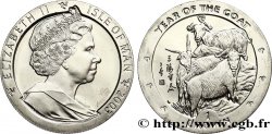 ISLE OF MAN 1 Crown Proof année de la chèvre 2003 Pobjoy Mint