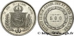 BRAZIL 500 Reis Empereur Pierre II 1865 