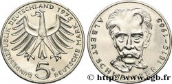 DEUTSCHLAND 5 Mark Proof Albert Schweitzer 1975 Karlsruhe fST 