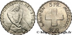 SVIZZERA  5 Francs 600e anniversaire de la bataille de Laupen 1939 Berne