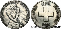 SUISSE 5 Francs 600e anniversaire de la bataille de Laupen 1939 Berne TTB 