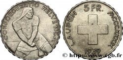 SUIZA 5 Francs 600e anniversaire de la bataille de Laupen 1939 Berne