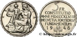 SUIZA 5 Francs centenaire de la constitution suisse 1948 Berne