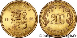 FINLAND 200 Markkaa 1926 Helsinki MS64 NGC
