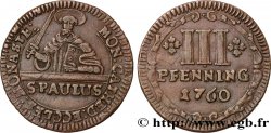 ALLEMAGNE - MUNSTER 3 Pfenning Chapitre de la Cathédrale de Munster 1760 