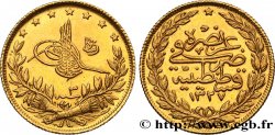 TURKEY 100 Kurush Sultan Mohammed V Resat AH 1327 An 3 1911 Constantinople AU 